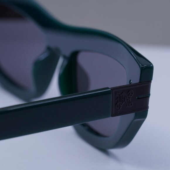 Palm Angels PERI10E CLAIRE 5507 Cat Eye Sunglasses - Green/Dark Grey - Picture 8 of 9